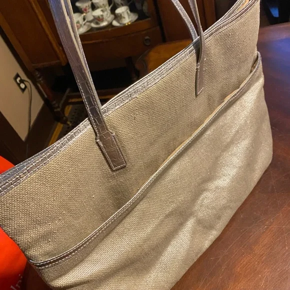 Michael Kors Silver and Brown Tote Bag - Picture 6 of 8